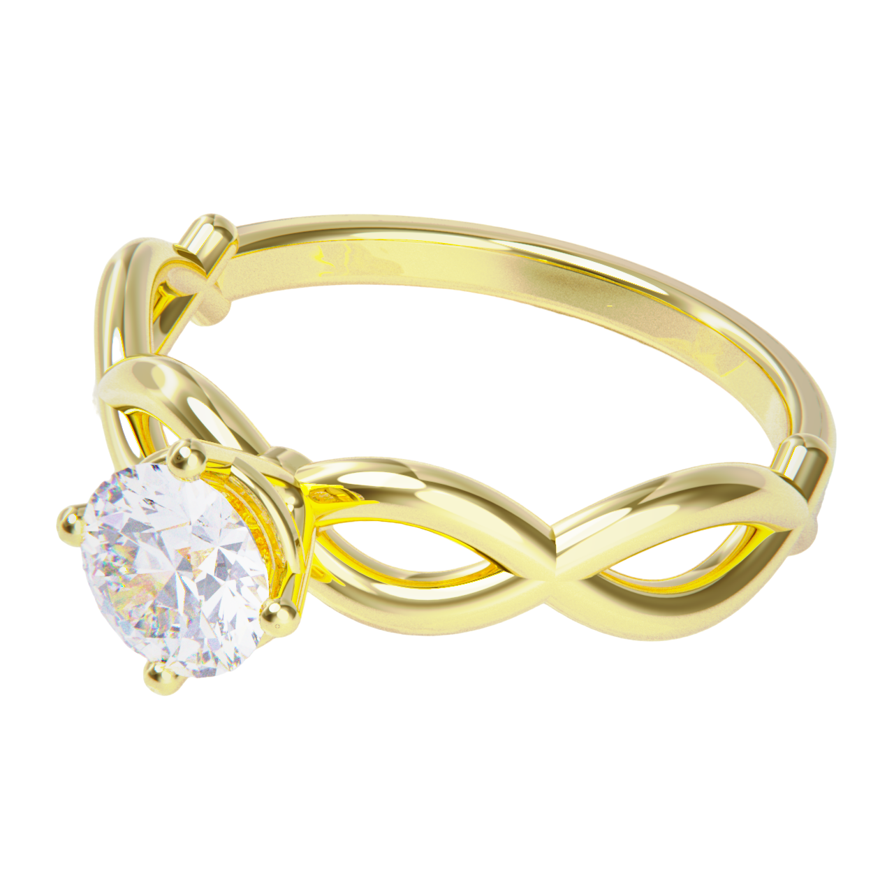 Anillo dee compromiso oro amarillo 18k con diamante 0. 50ct.