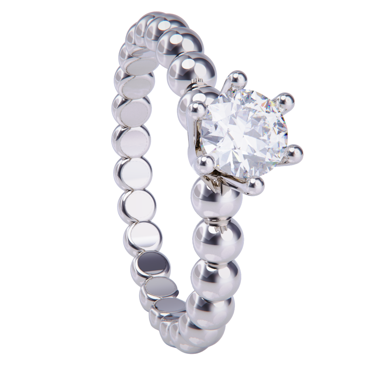 Anillo de compromiso platino con diamante 1.00ct.