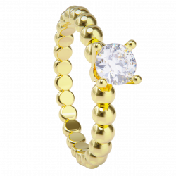 Anillo de compromiso oro amarillo 18k. con diamante 0.25ct.