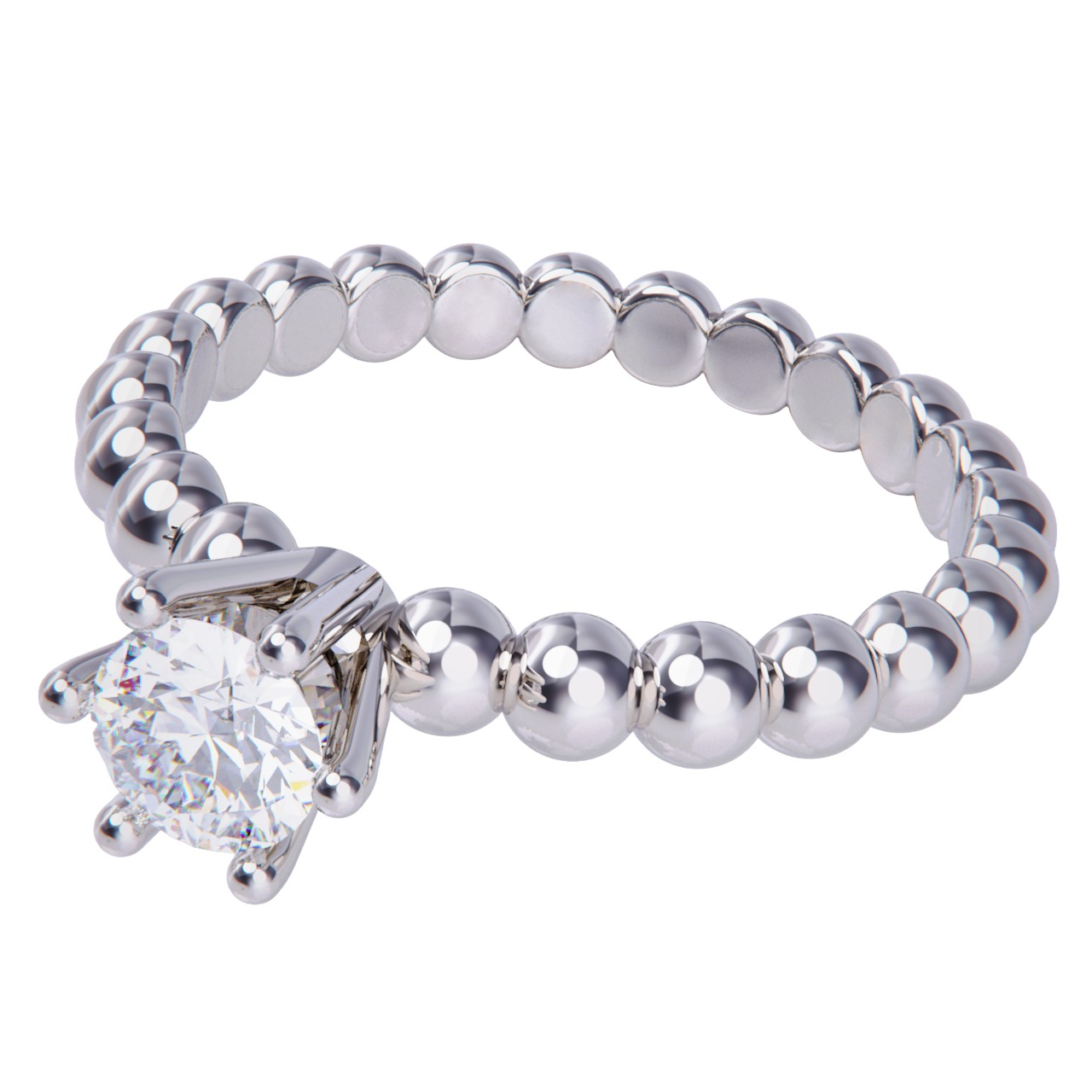 Anillo de compromiso platino con diamante 1.00ct.