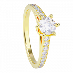 anillo de compromiso de oro