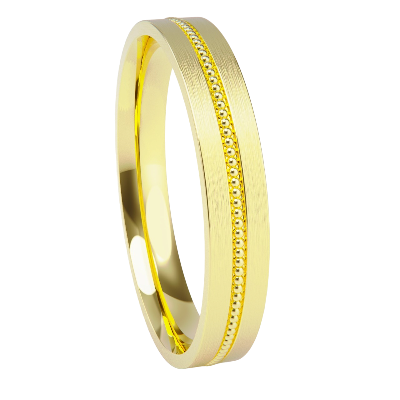 Alianza de boda en oro amarillo.
