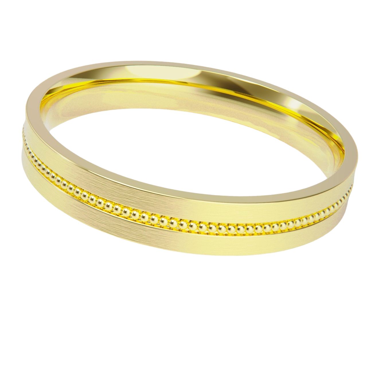 Alianza de boda en oro amarillo.
