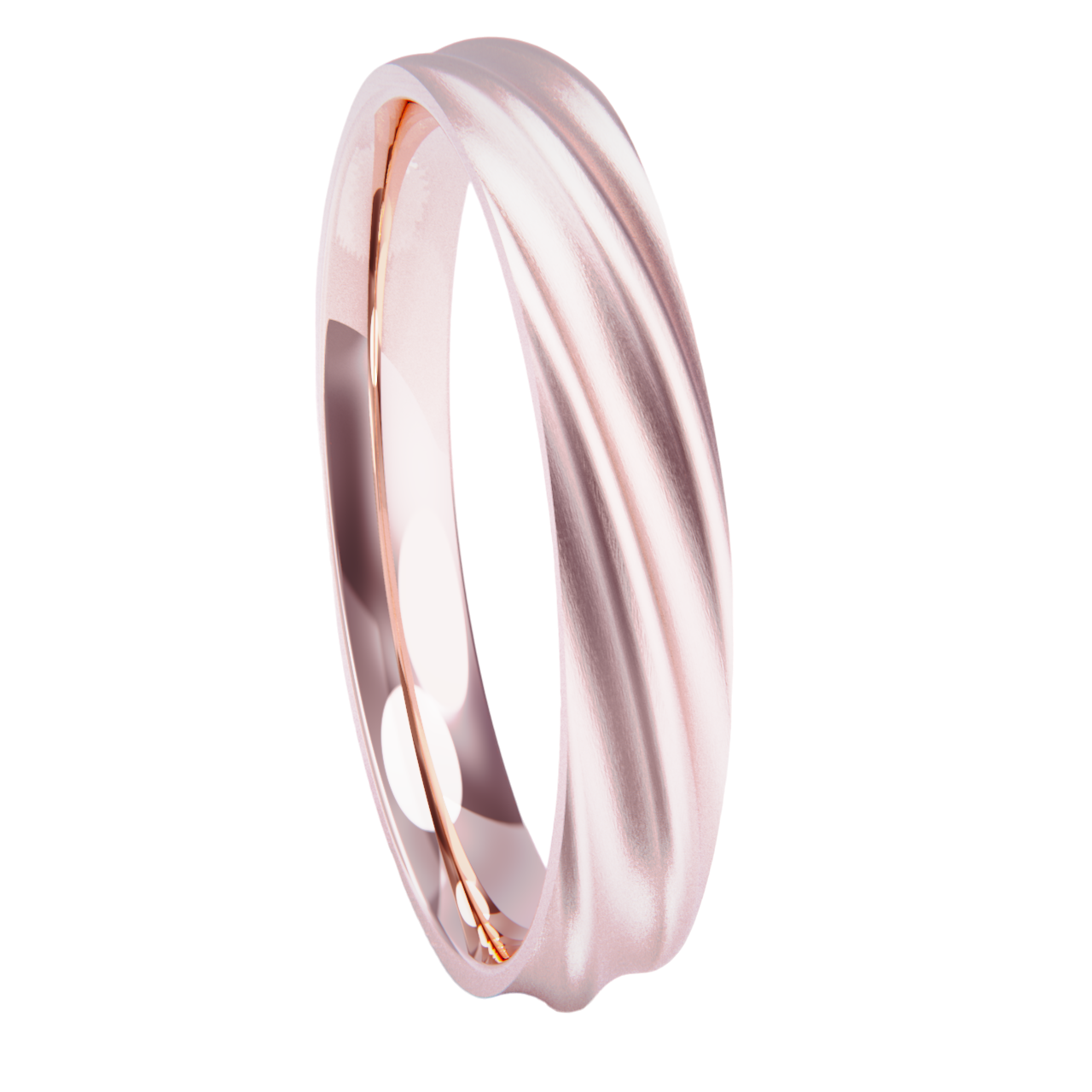 Alianza de boda en oro rosa.