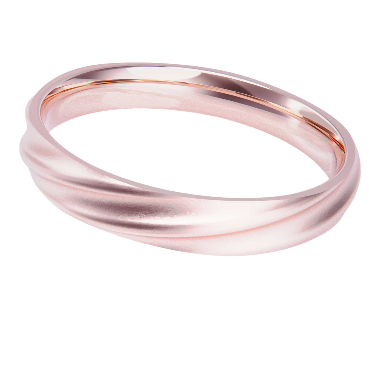 Alianza de boda en oro rosa.