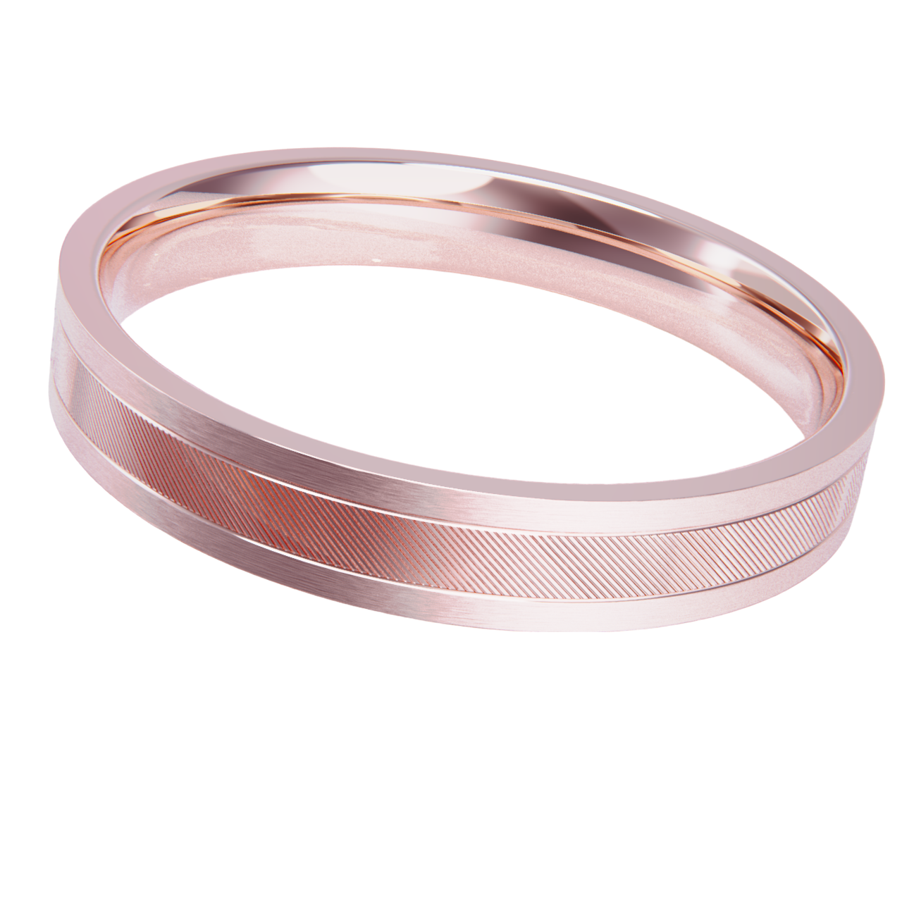 Alianza de boda en oro rosa.