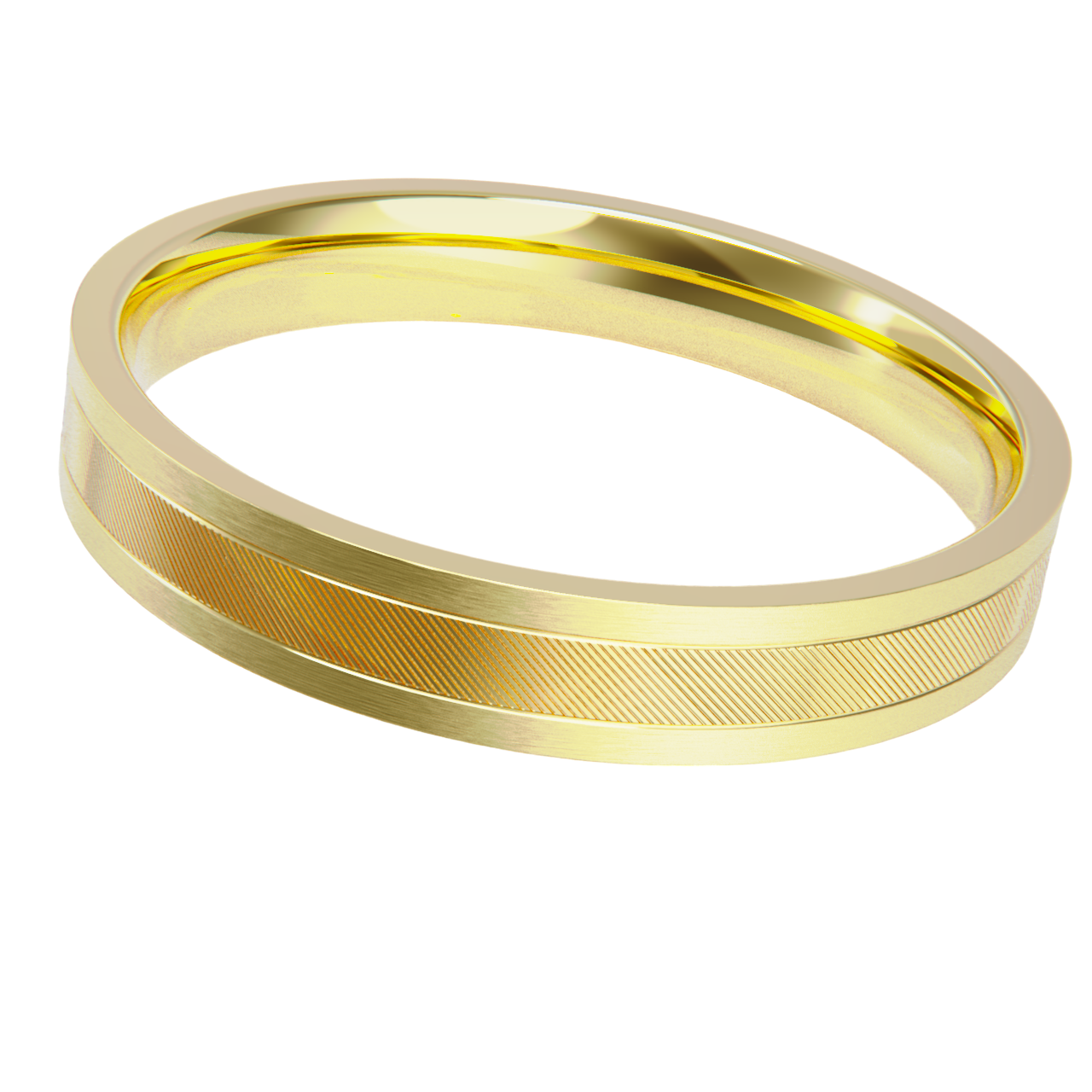 Alianza de boda en oro amarillo.