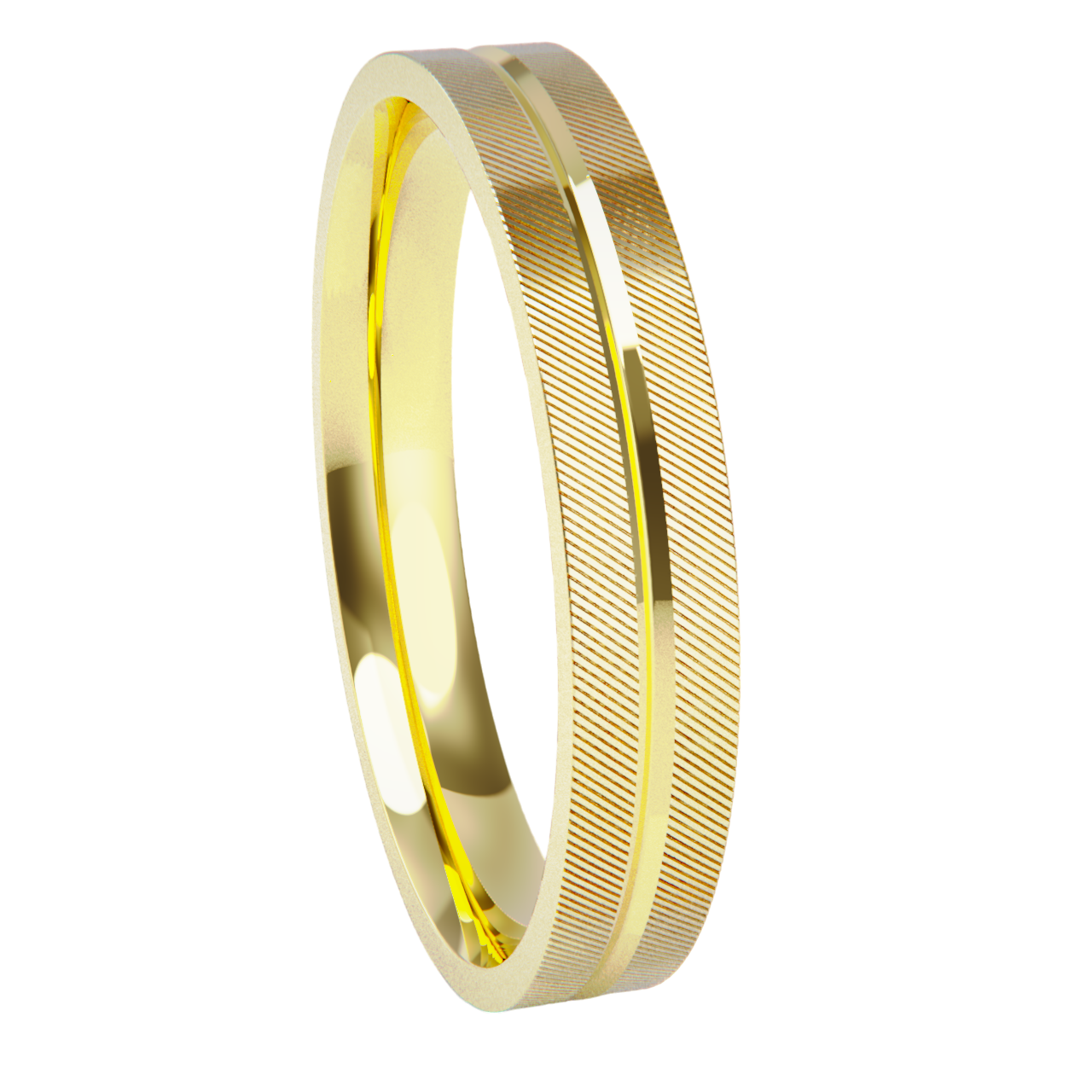 Alianza de boda en oro amarillo.