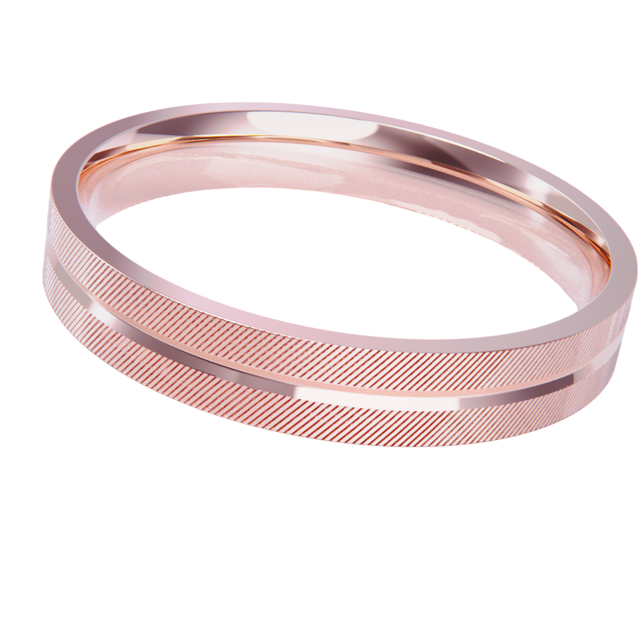 Alianza de boda en oro rosa.