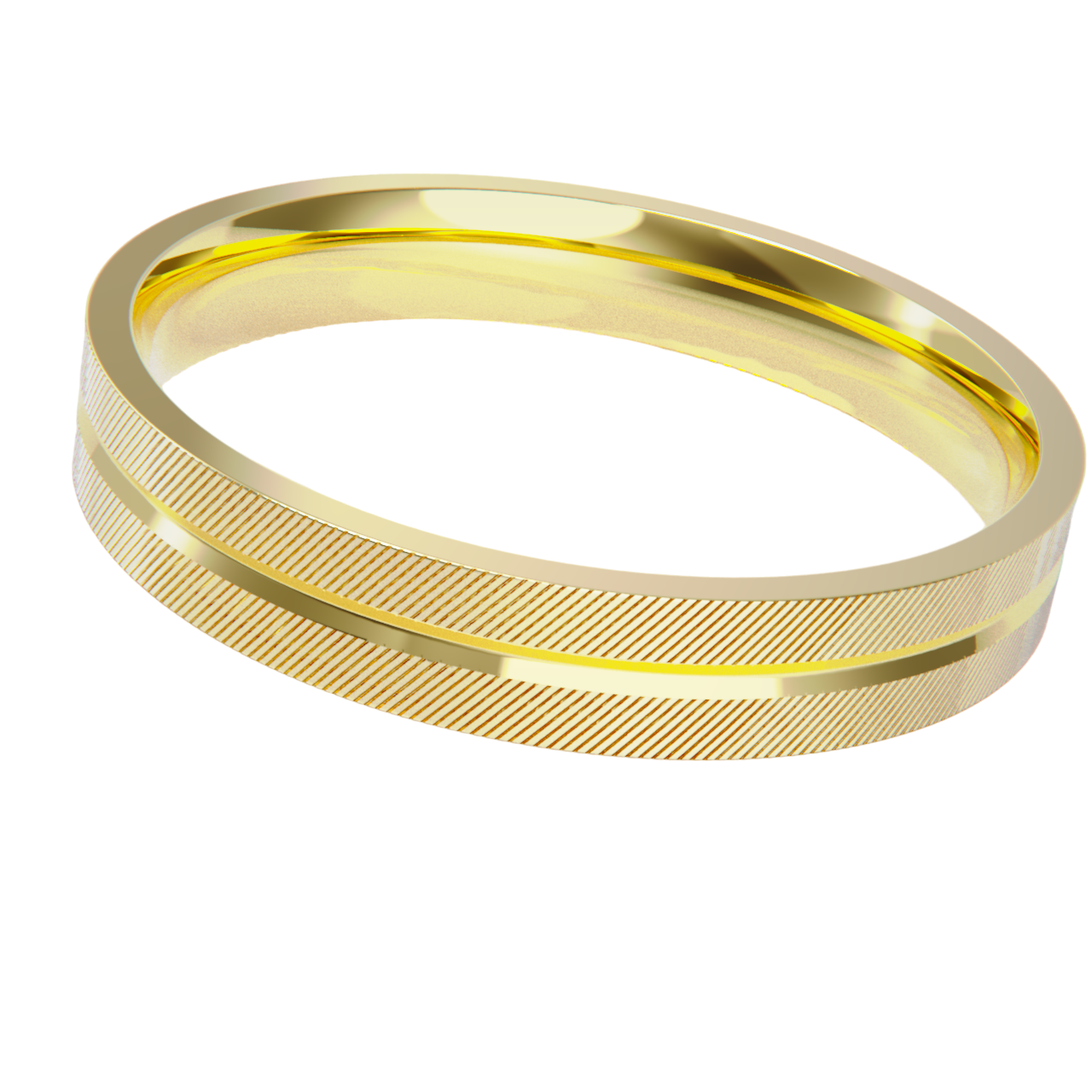 Alianza de boda en oro amarillo.