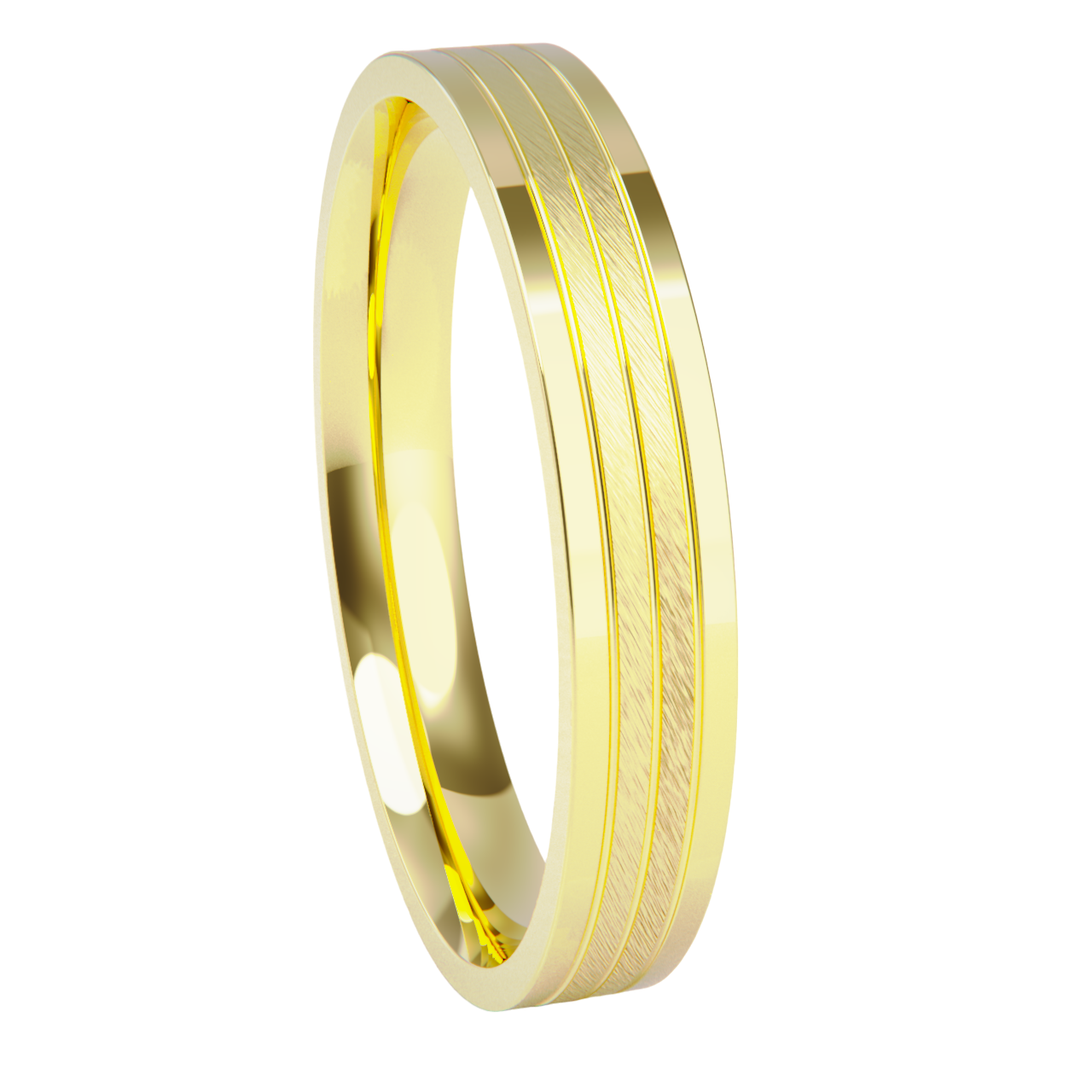 Alianza de boda en oro amarillo.