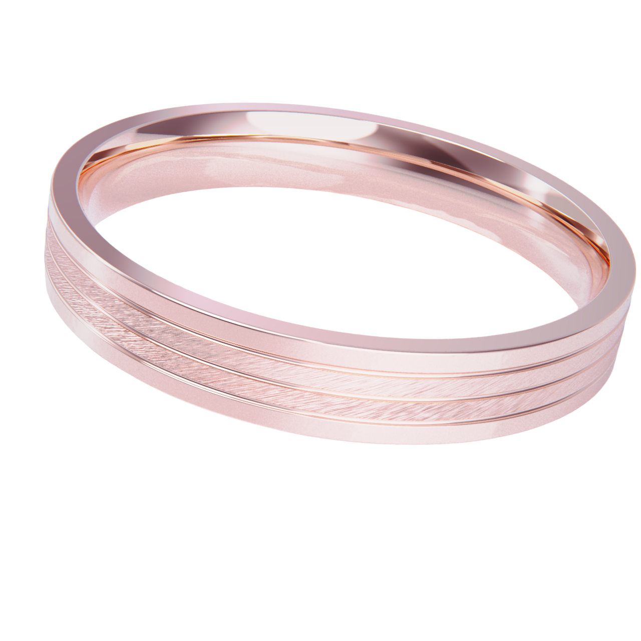 Alianza de boda en oro rosa