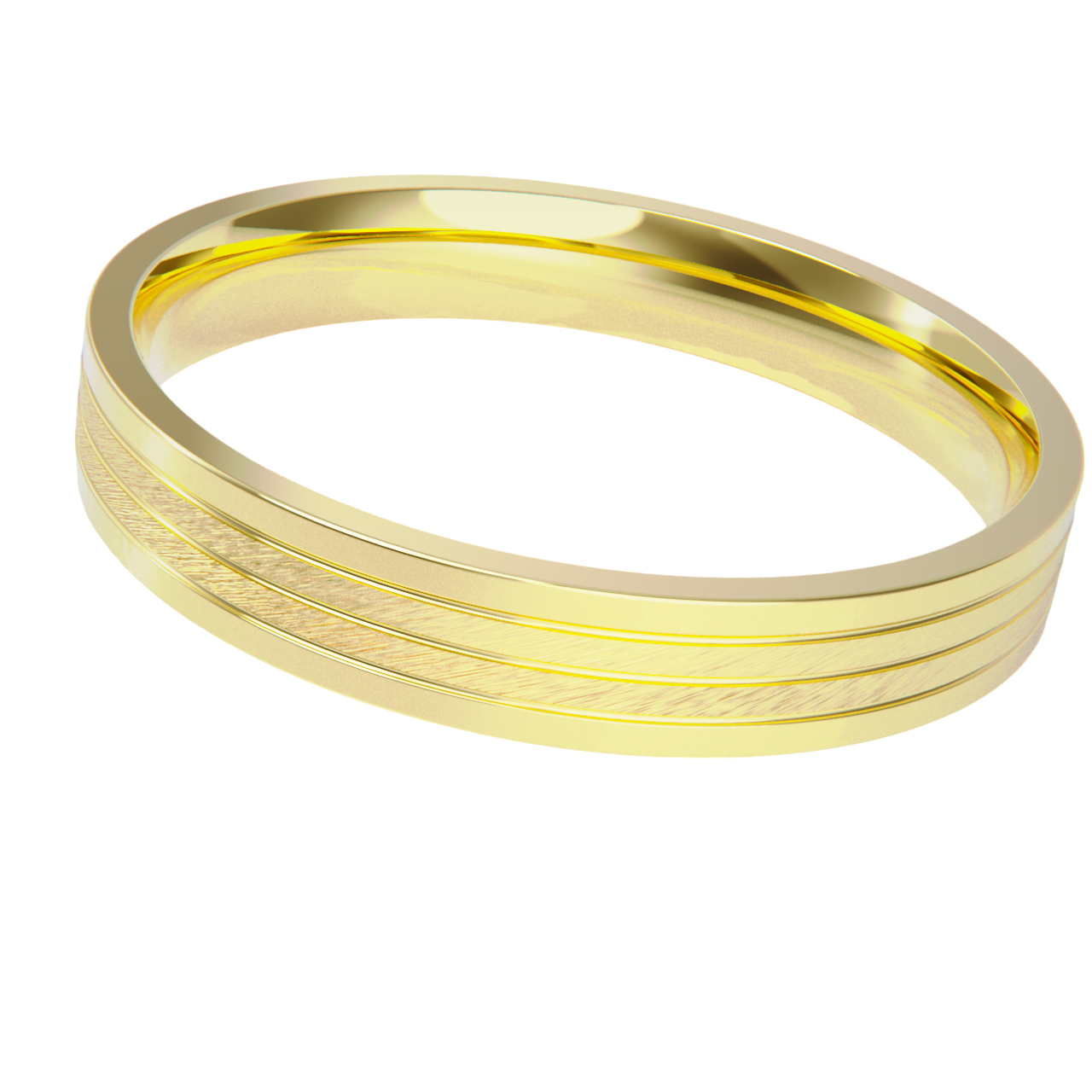 Alianza de boda en oro amarillo.