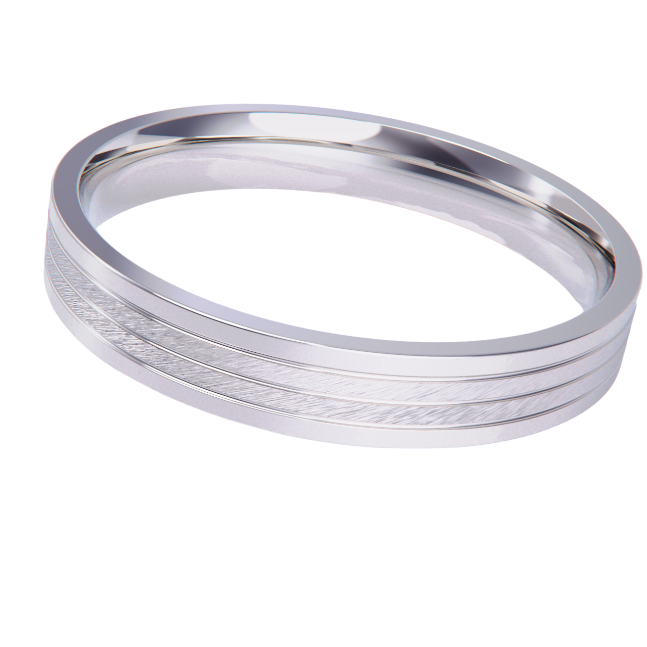 Alianza de boda en platino.