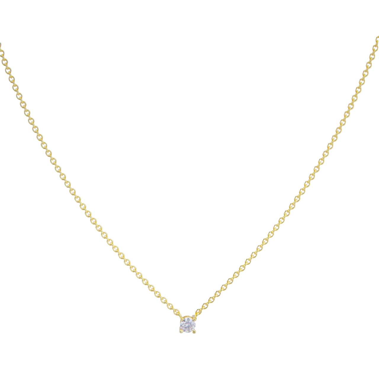 Colgante de oro amarillo con diamante de 0.10 ct.
