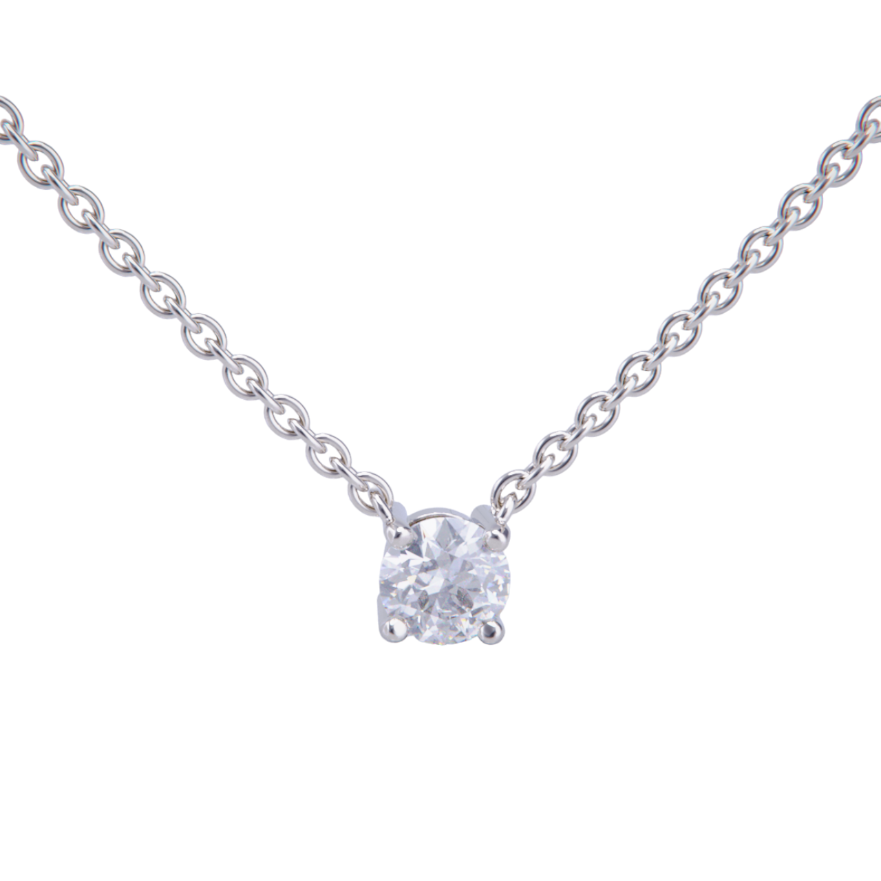 Colgante de platino con diamante de 0.70ct