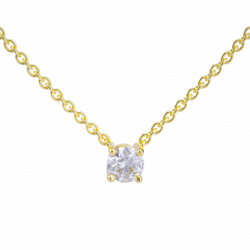 Colgante de oro amarilo con diamante de 0.70ct