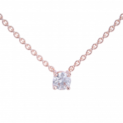 Colgante de oro rosa con diamante de 0.50ct.