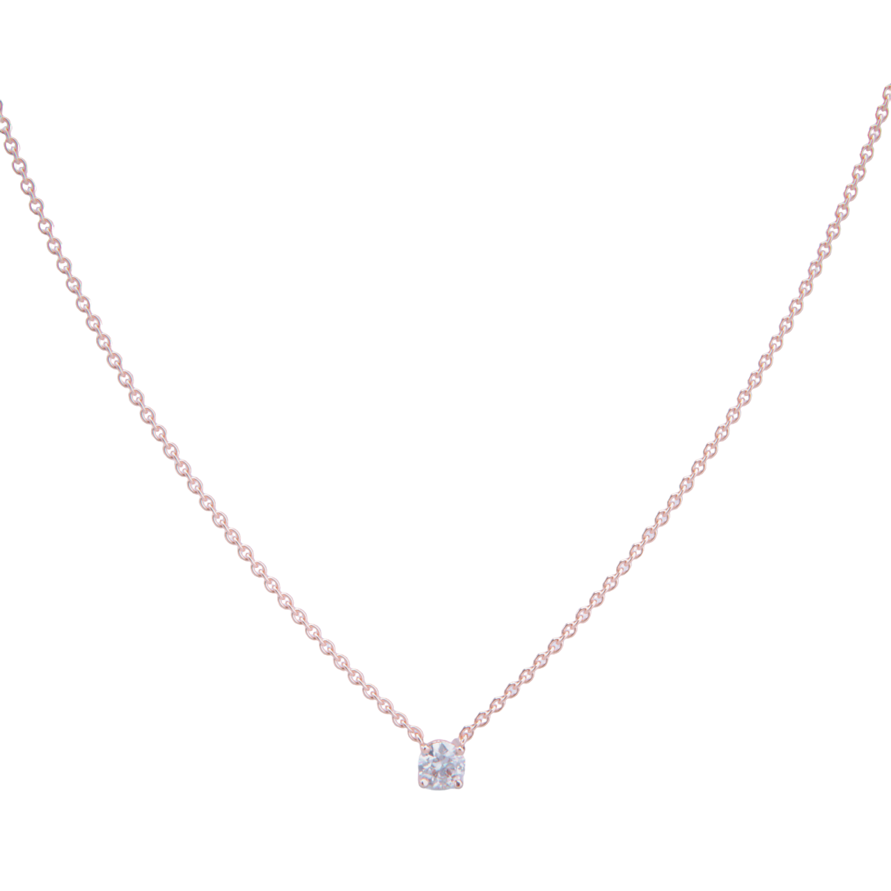 Colgante de oro rosa con diamante de 0.50ct.