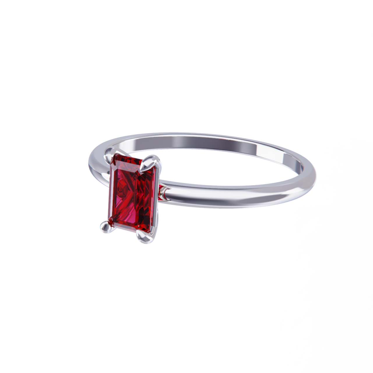 Platinum and Rubi Ring