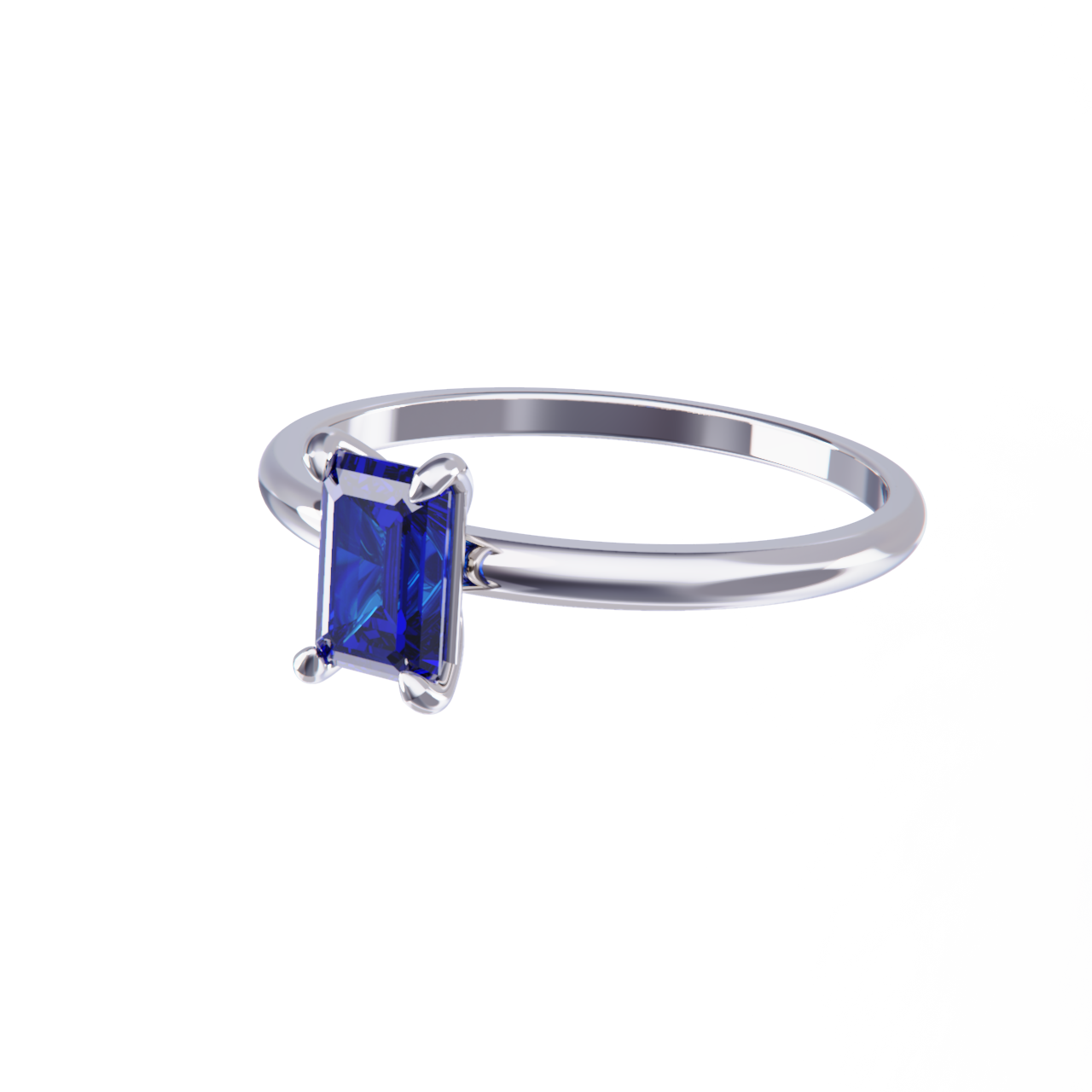 Anillo de platino y zafiro