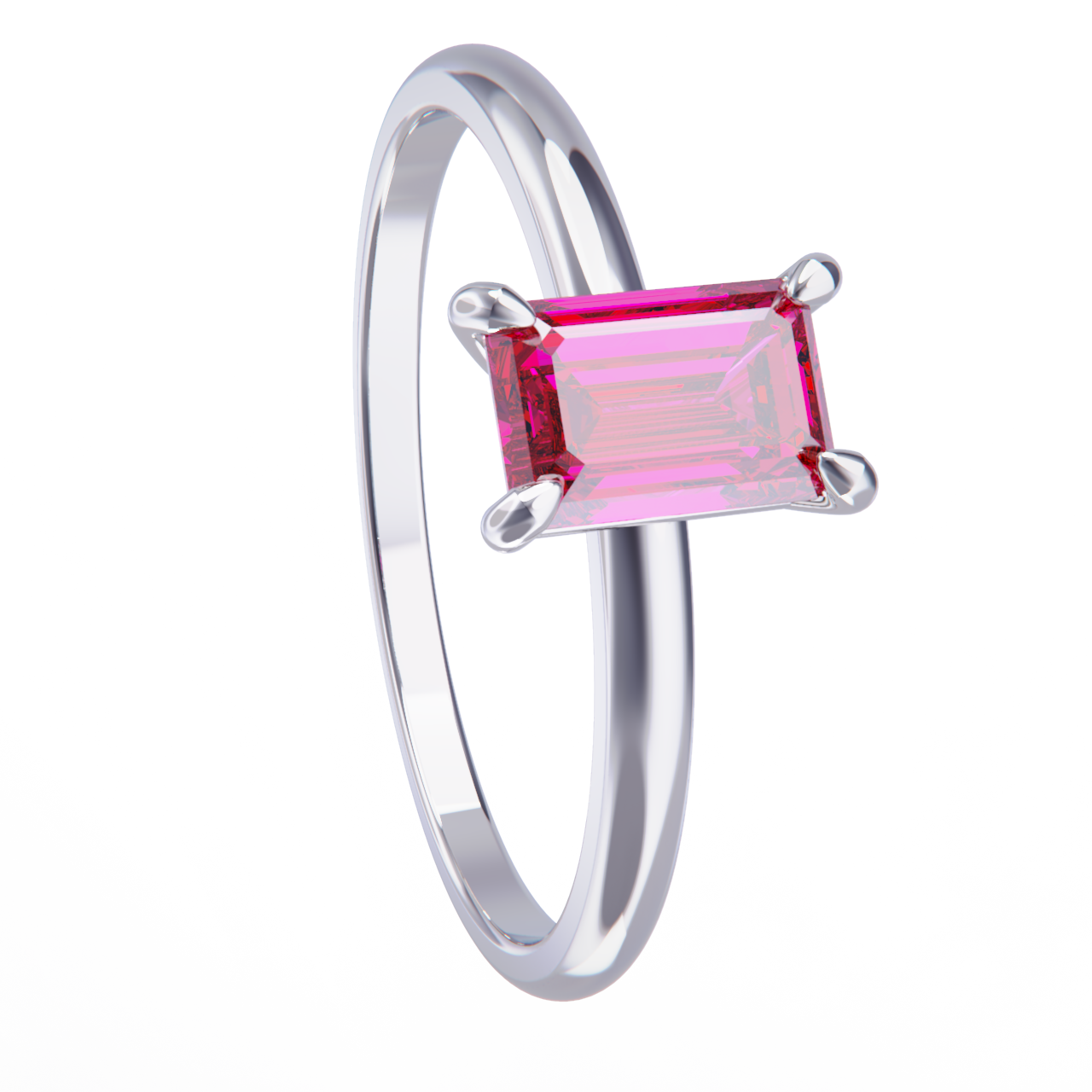 Anillo de platino y turmalina