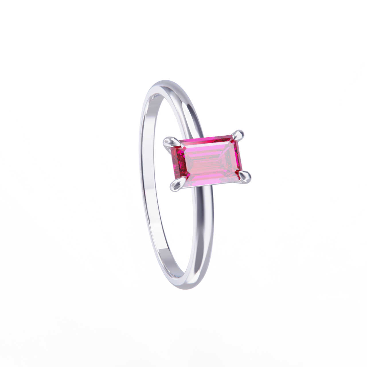 Anillo de platino y turmalina