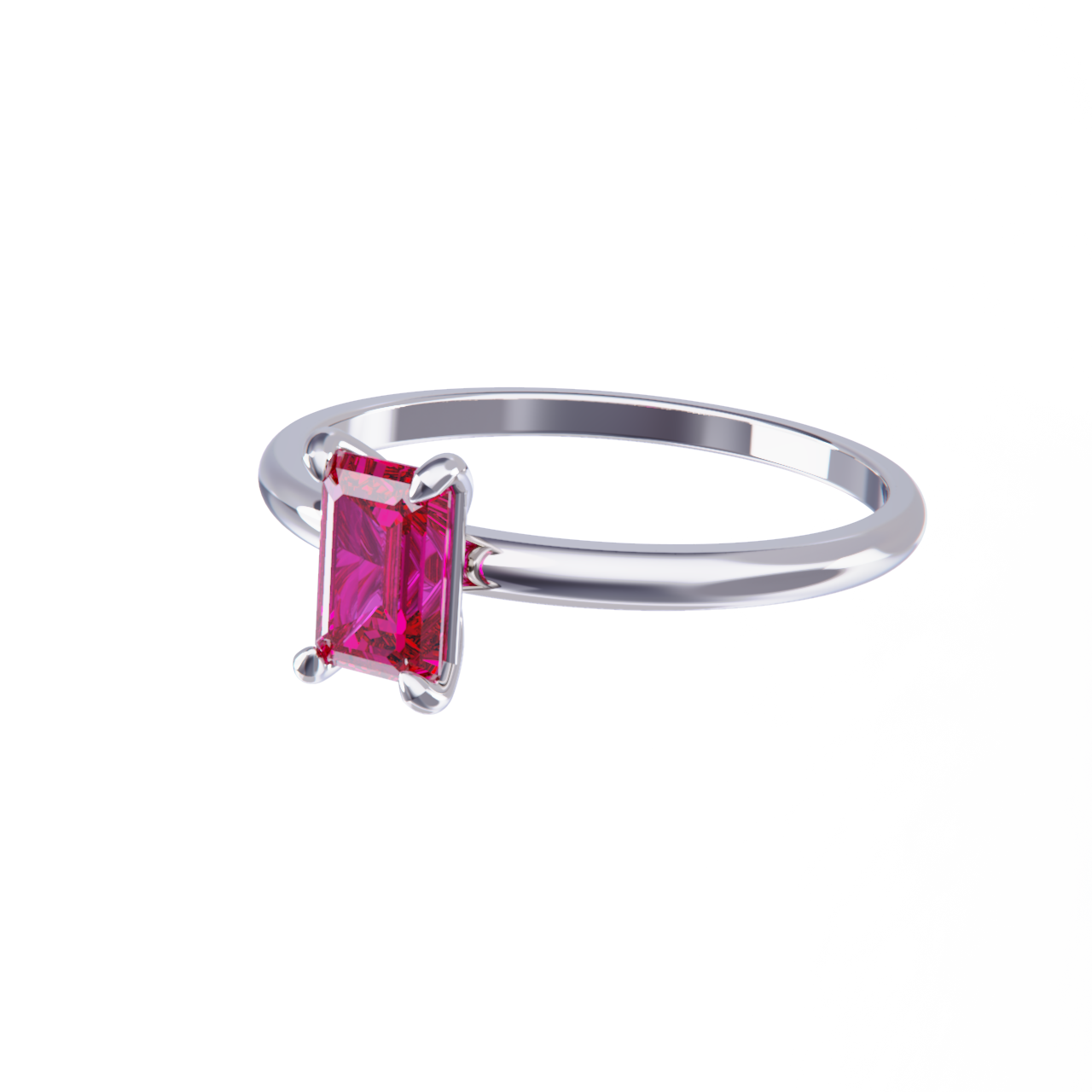 Anillo de platino y turmalina