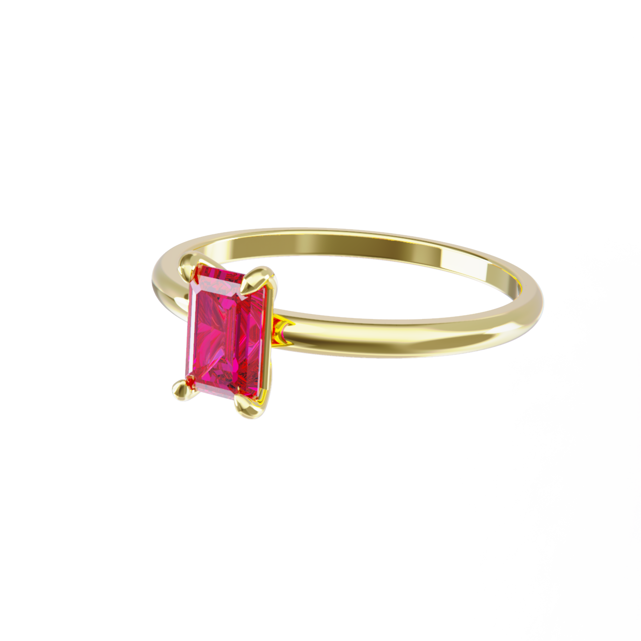 Anillo oro amarillo y turmalina