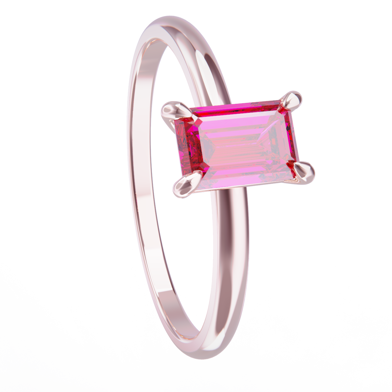 Anillo oro rosa y turmalina