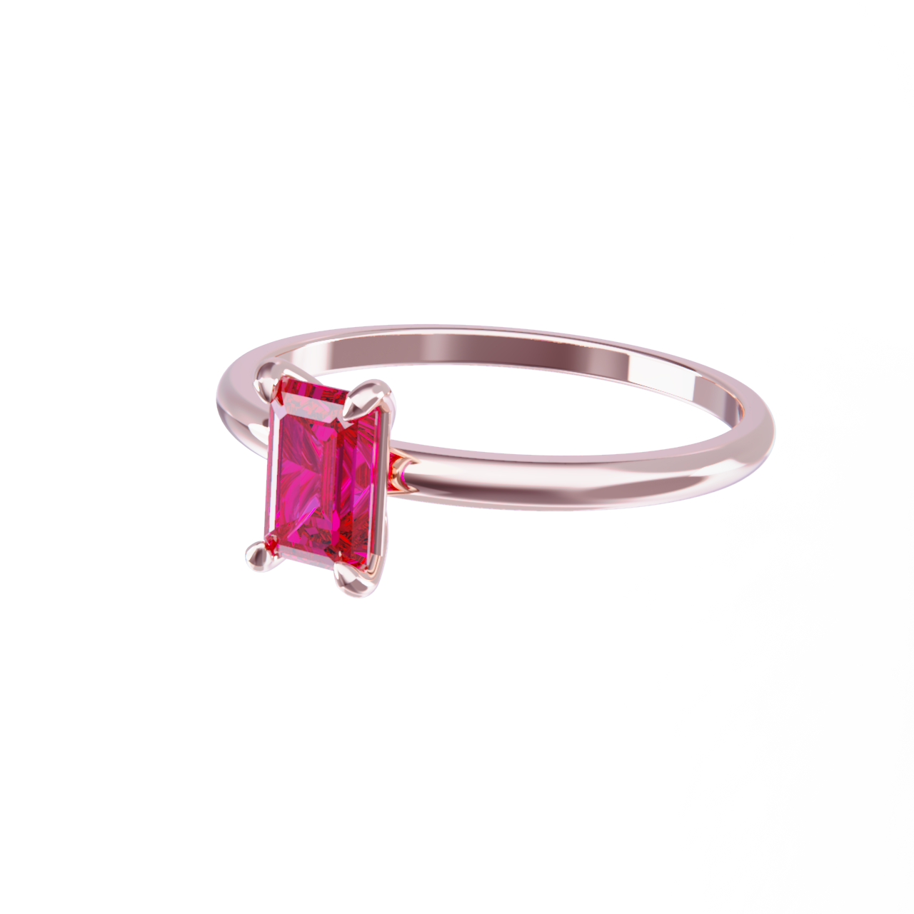 Anillo oro rosa y turmalina