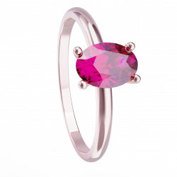 Anillo oro rosa y turmalina