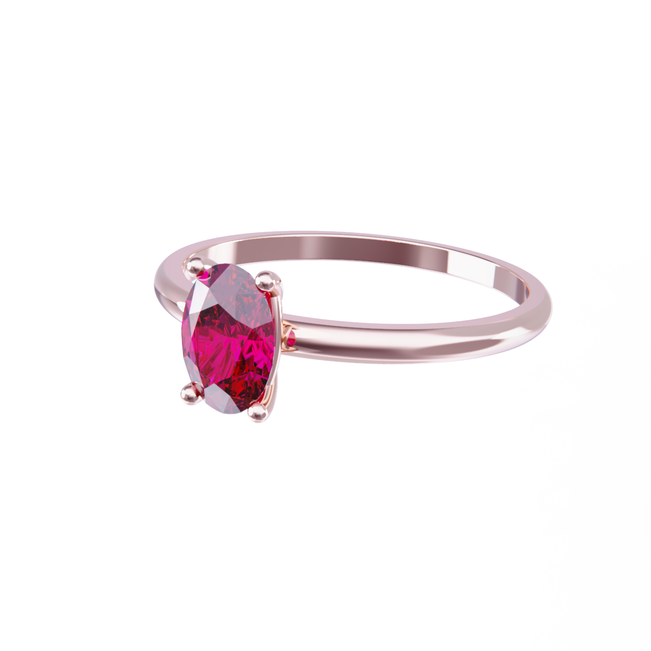 Anillo oro rosa y turmalina