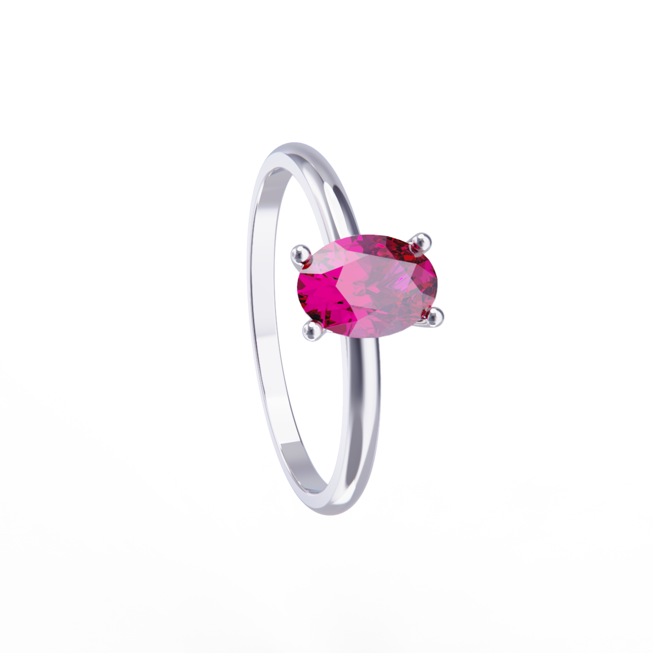 Anillo de platino y turmalina