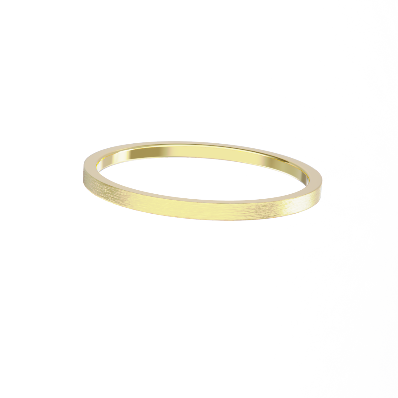 Alianza mini plana mate oro amarillo