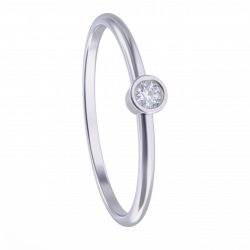 Anillo de platino con diamante