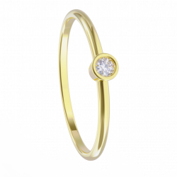 Anillo de oro amarillo con diamante