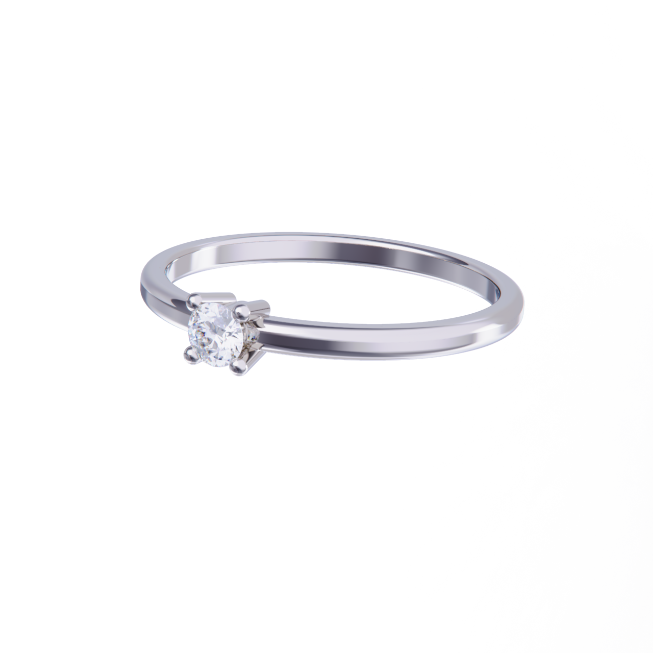 Anillo platino con diamante